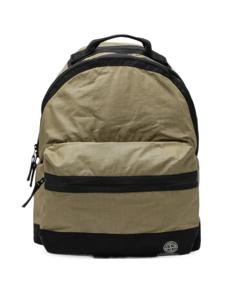 Stone Island logo-patch ripstop backpack - Grün Grün