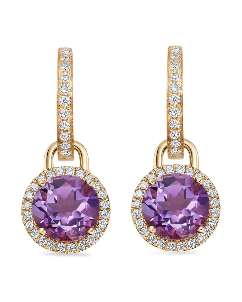 Kiki McDonough 18kt Grace Gelbgoldcreolen mit Diamanten Gold