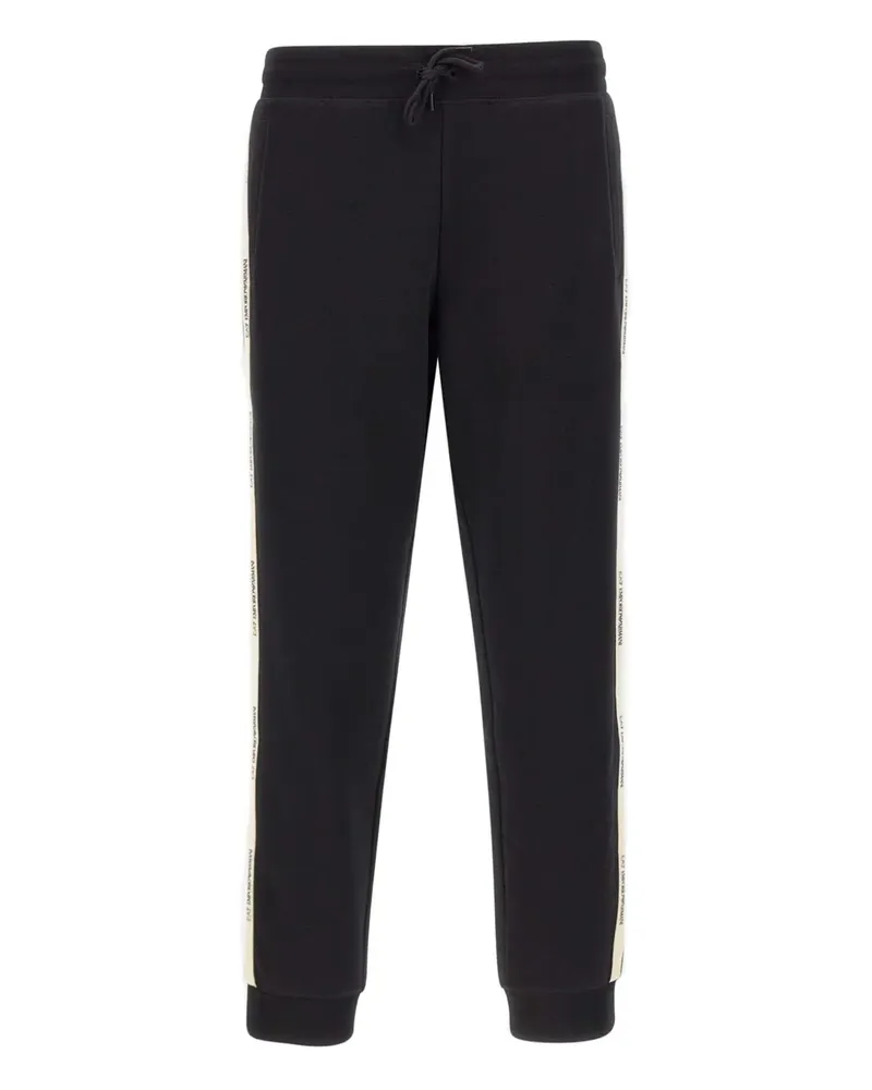 EA7 Jogginghose mit Logo-Streifen - Schwarz Schwarz