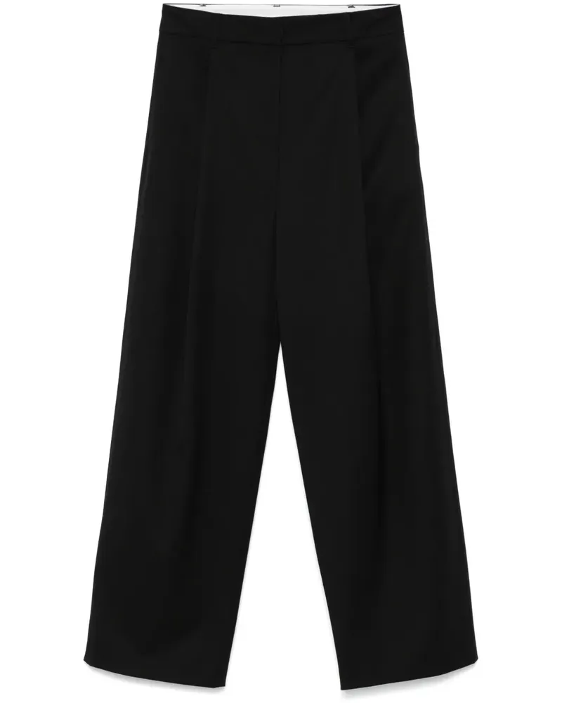 AMOMENTO Hose mit Bundfalten - Schwarz Schwarz