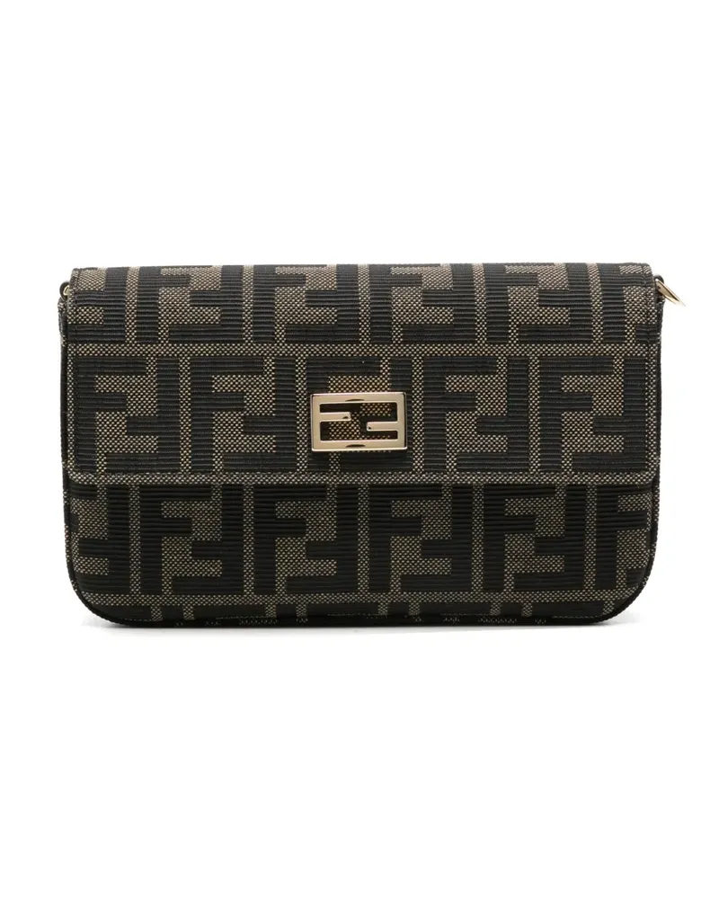 Fendi Mini Baguette Clutch mit FF - Braun Braun