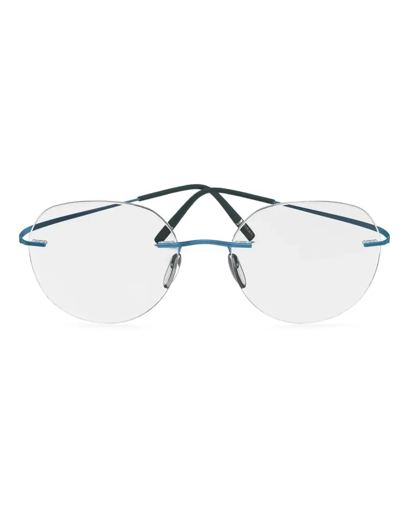 Silhouette Titan Minimal Art rimless round-frame glasses - Blau Blau
