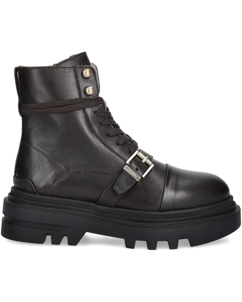 AllSaints buckle lace-up boots - Braun Braun