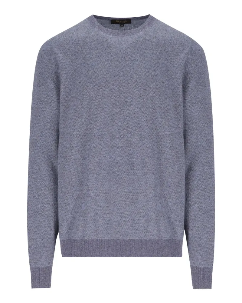 Loro Piana chevron-knit crew-neck sweater - Violett Violett
