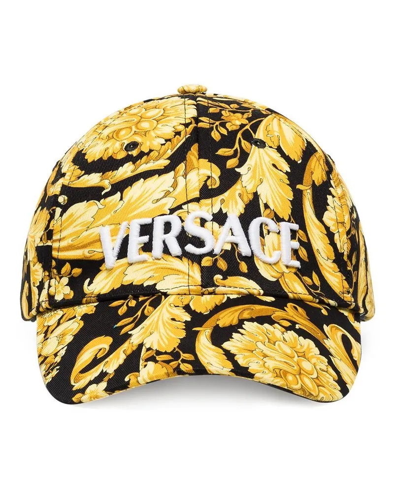 Versace Barocco embroidered baseball cap - Schwarz Schwarz
