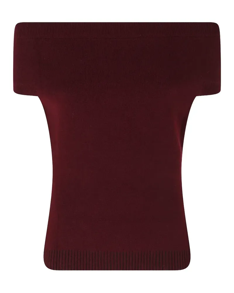 IRO Schulterfreier Lucky Pullover - Rot Rot