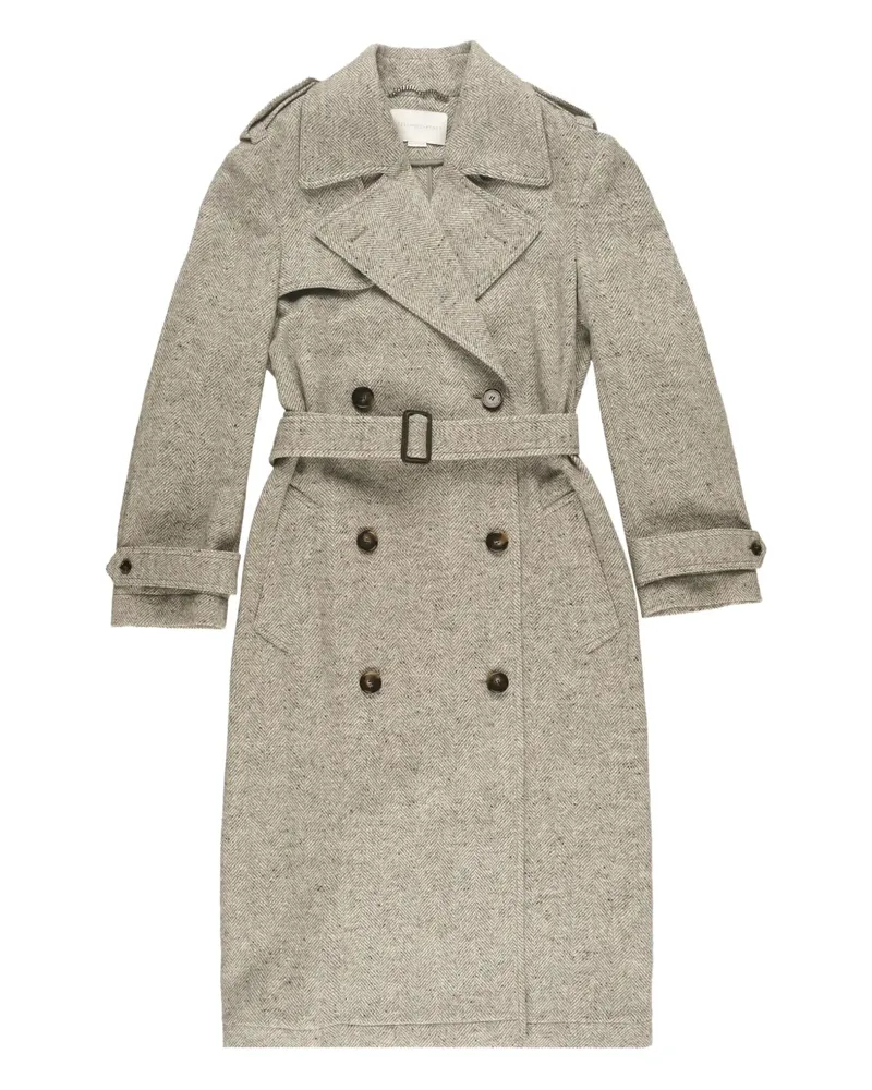 Stella McCartney Mantel mit Fischgrätenmuster - Nude Nude