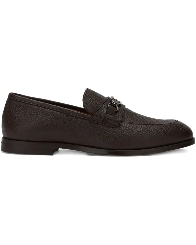 Bally Loafer aus strukturiertem Leder mit Schnallendetail - Braun Braun