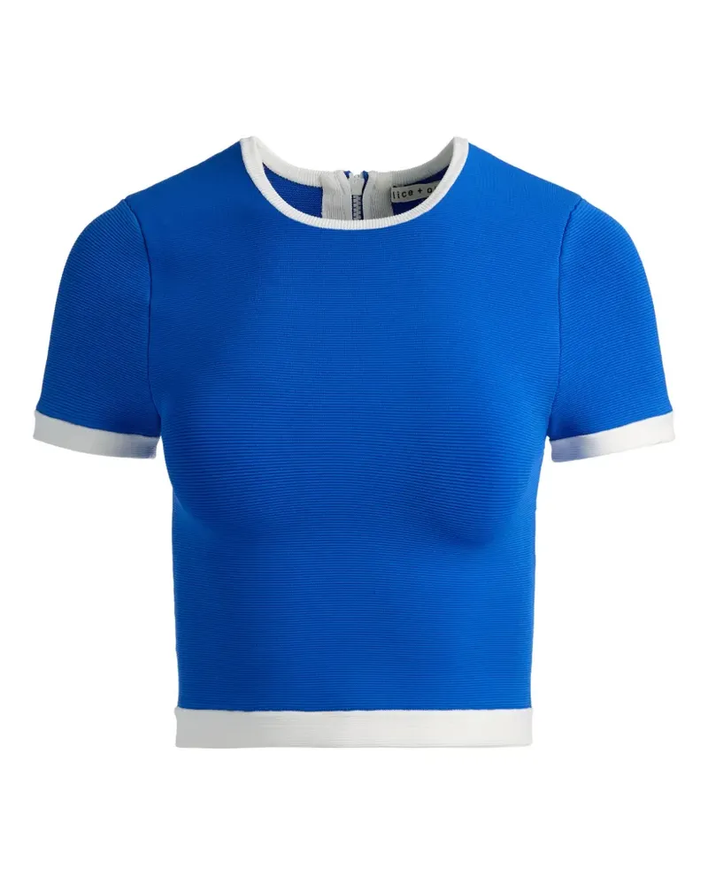 Alice + Olivia Ciara cropped sweater - Blau Blau