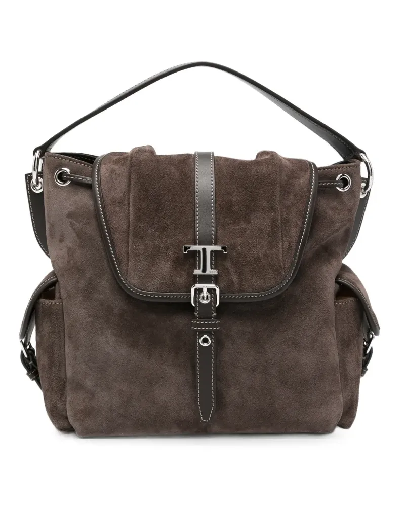 TOD'S Mini Tim Tote Bag mit Schnallenverschluss - Braun Braun
