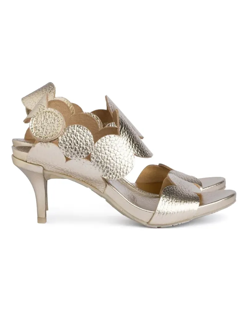 Pedro Garcia Winslet Sandalen mit Wellenrand - Gold Gold