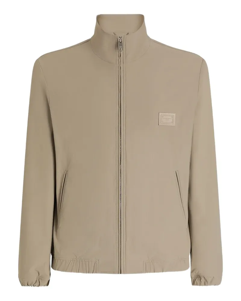 Dolce & Gabbana Leichte Jacke mit Logo-Patch - Nude Nude