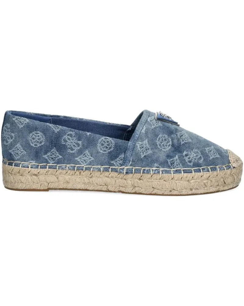Guess Espadrille-Ballerinas mit Jeans-Print - Blau Blau
