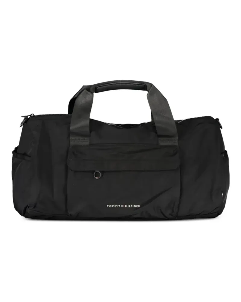 Tommy Hilfiger logo-lettering duffel bag - Schwarz Schwarz