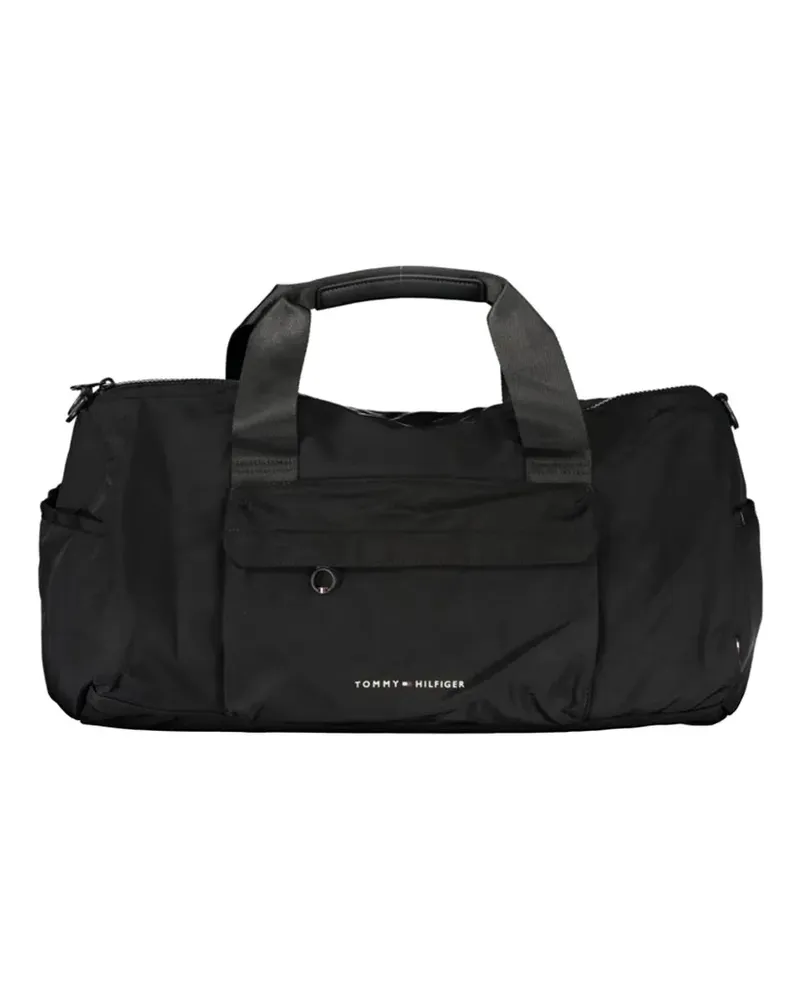 Tommy Hilfiger logo-lettering duffel bag - Schwarz Schwarz