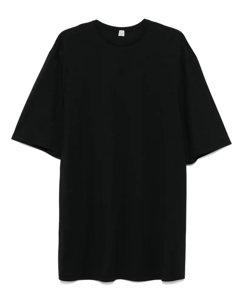 Totême Lockeres T-Shirtkleid - Schwarz Schwarz