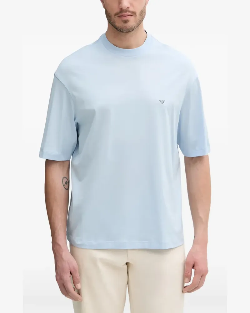 Emporio Armani T-Shirt im Oversized-Look mit Used-Effekt - Blau Blau