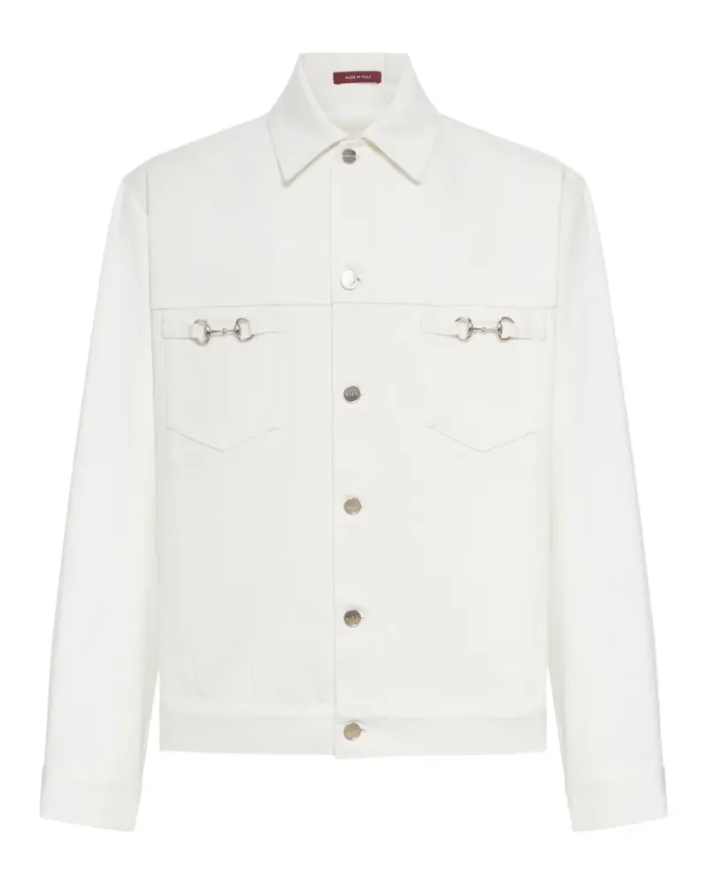 Gucci horsebit-detail denim jacket - Weiß Weiß