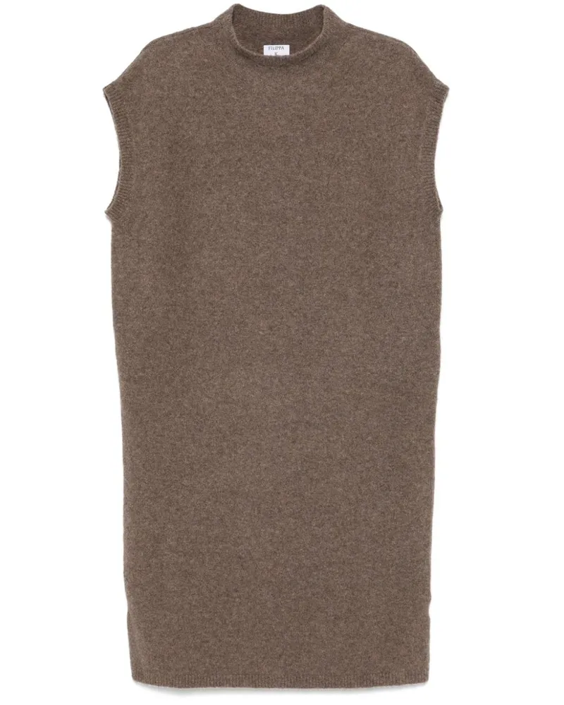 Filippa K Gestricktes Midikleid - Braun Braun