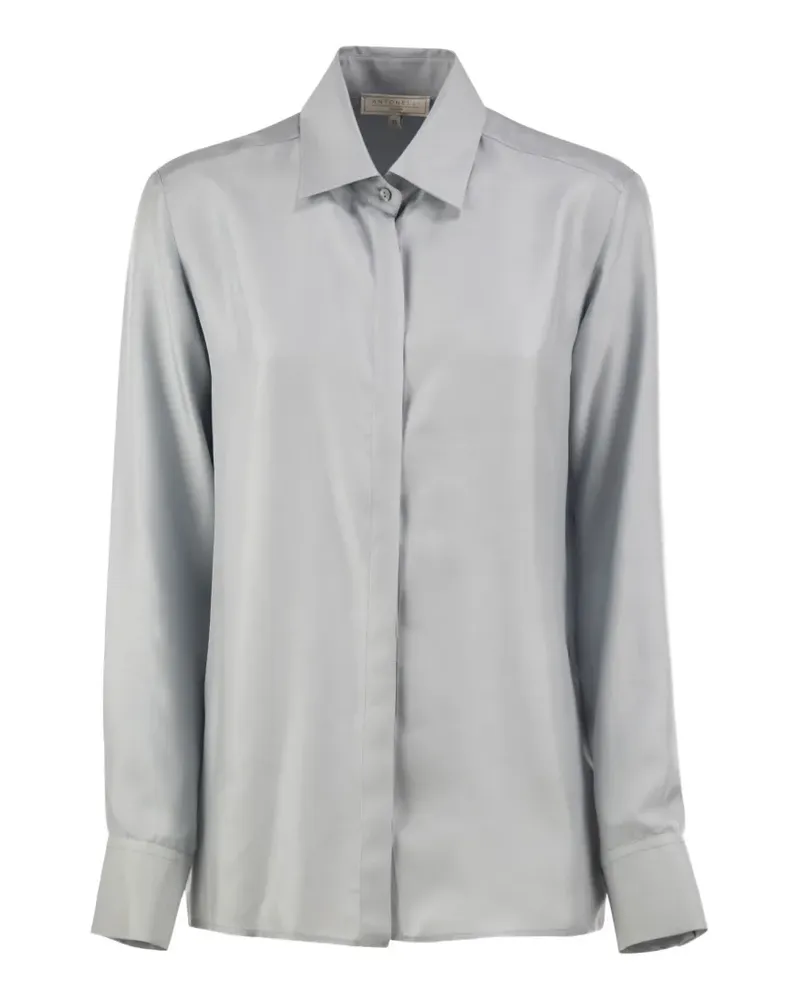 Antonelli Firenze Hemd aus Seide - Blau Blau