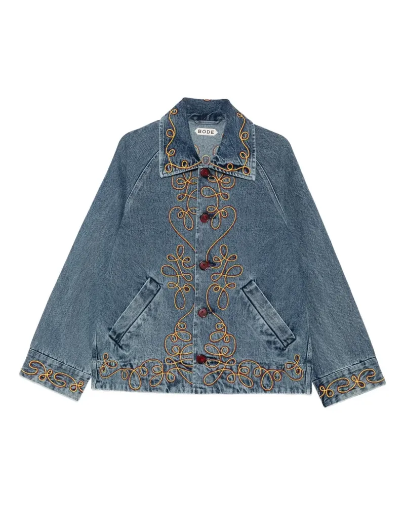 BODE Rawlins embroidered denim jacket - Blau Blau