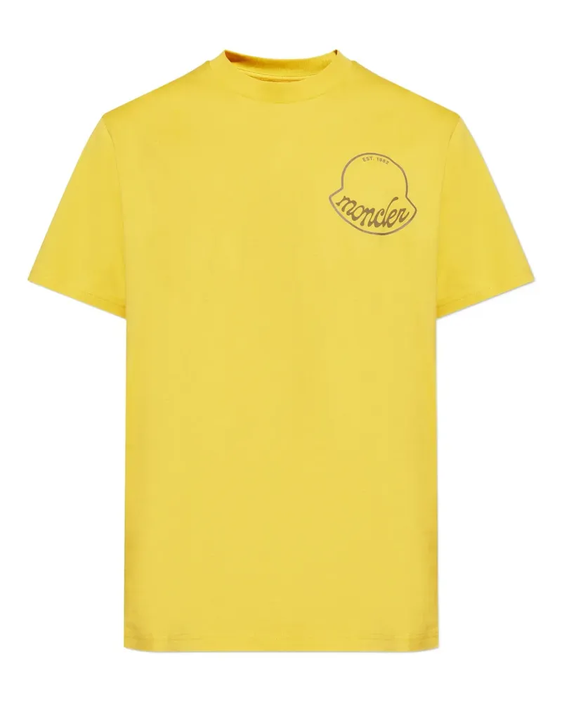 Moncler T-Shirt mit Logo-Print - Gelb Gelb