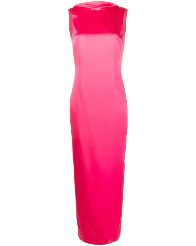 Versace Abendkleid mit Wasserfallausschnitt - Rosa Rosa