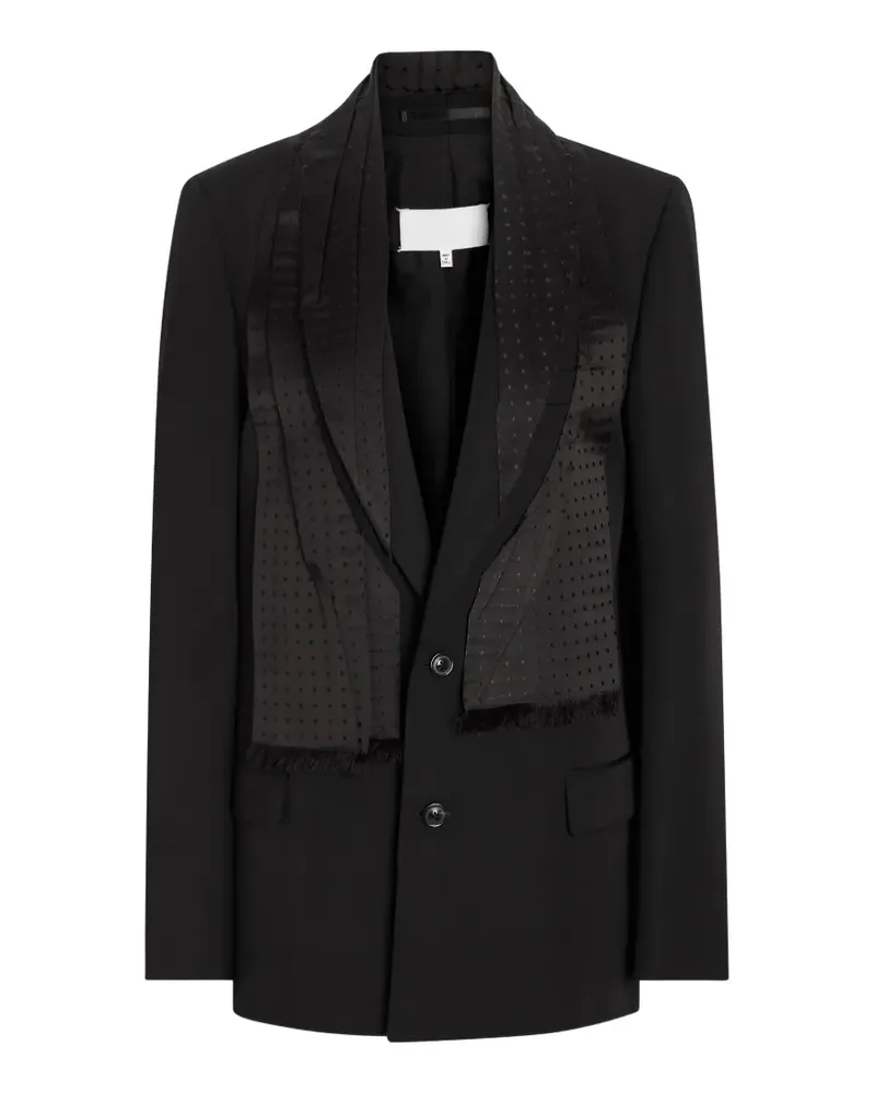 Maison Margiela scarf-detail tailored jacket - Schwarz Schwarz
