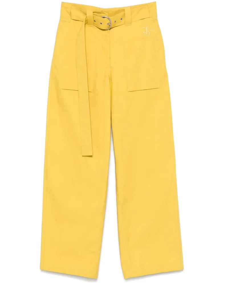 Jil Sander Hose mit Gürtel - Gelb Gelb