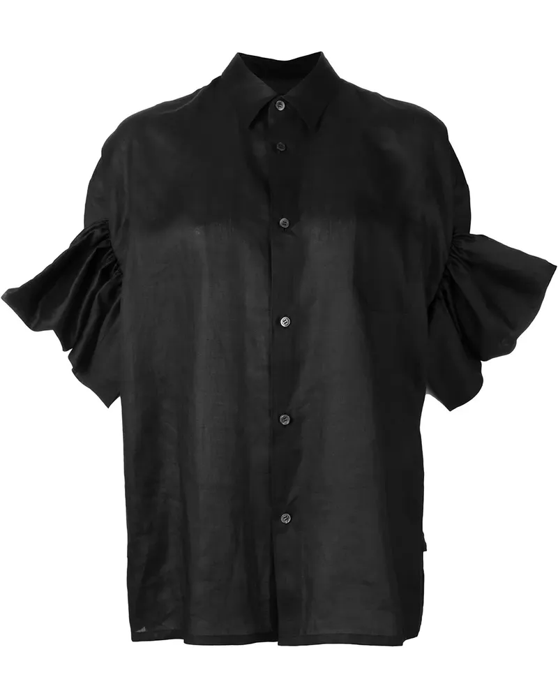 Junya Watanabe Hemd mit Rüschenärmeln - Schwarz Schwarz