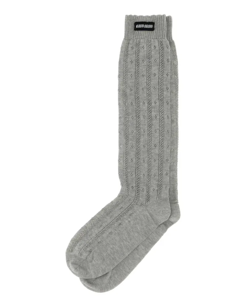 Miu Miu cotton socks - Grau Grau