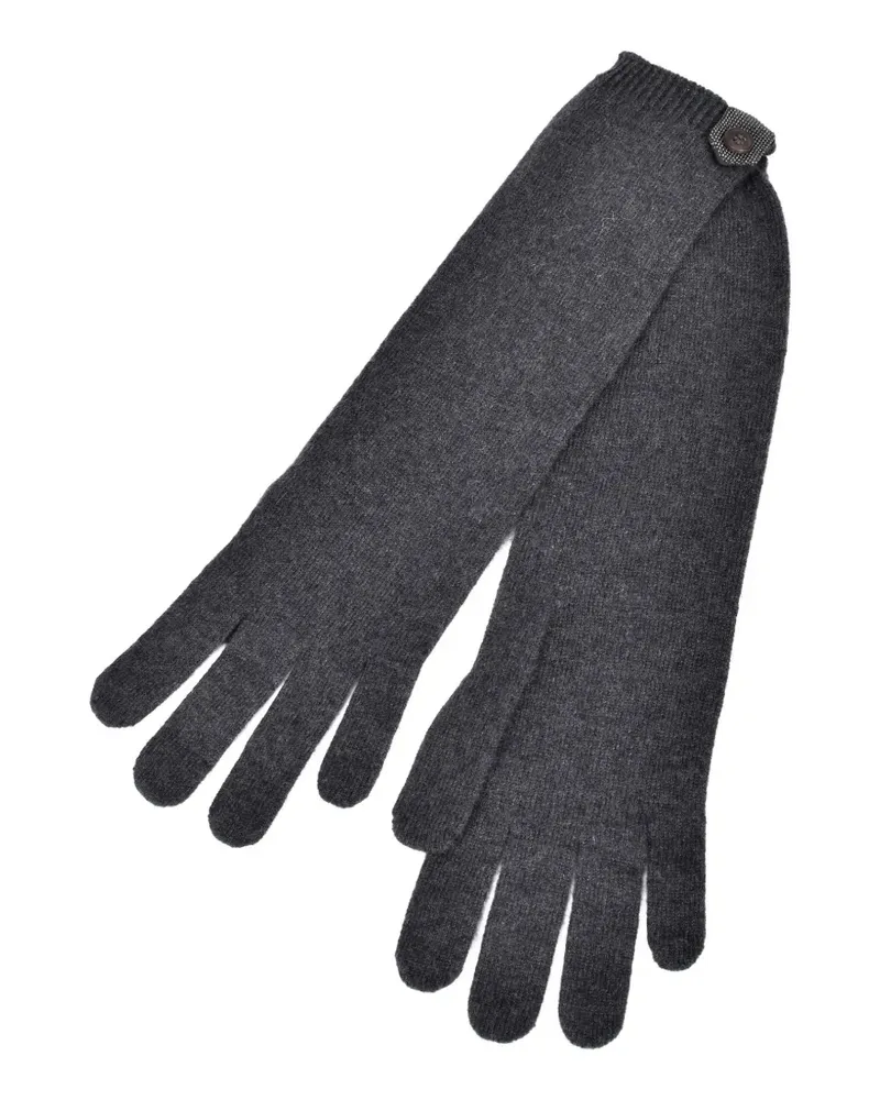 Brunello Cucinelli Monili-embellished cashmere gloves - Schwarz Schwarz