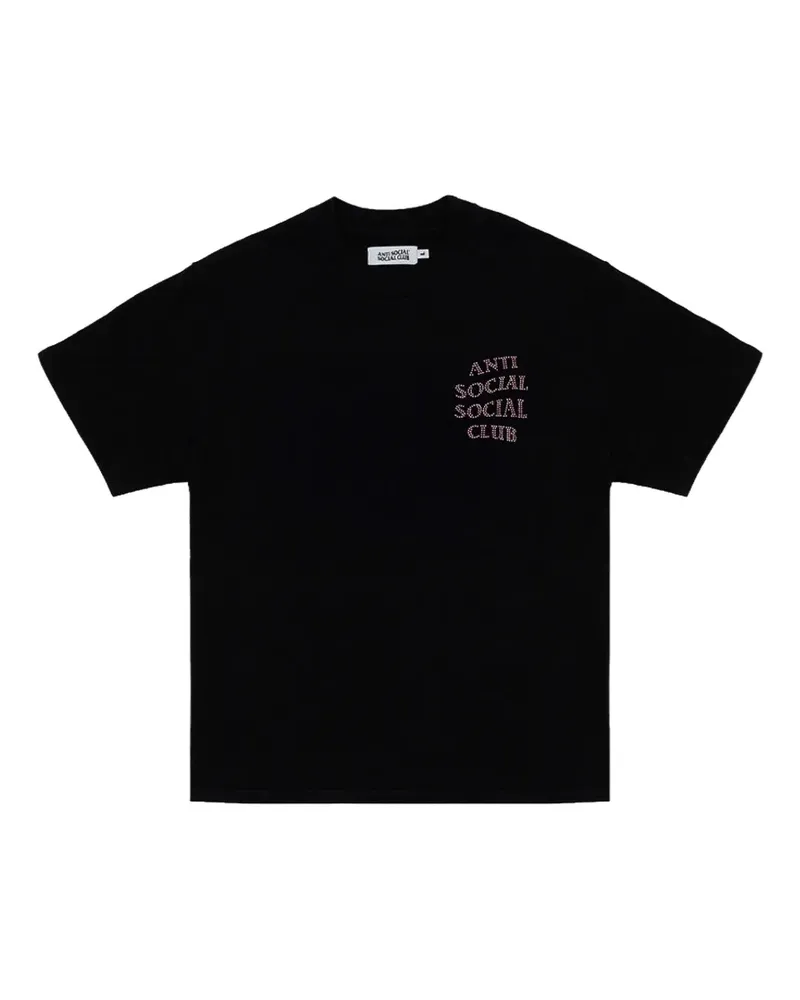 Anti Social Social Club Mind Games rhinestone-embellished T-shirt - Schwarz Schwarz