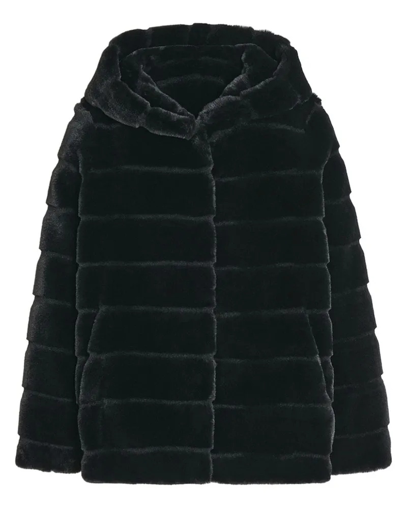 APPARIS Mantel aus Faux Fur - Schwarz Schwarz