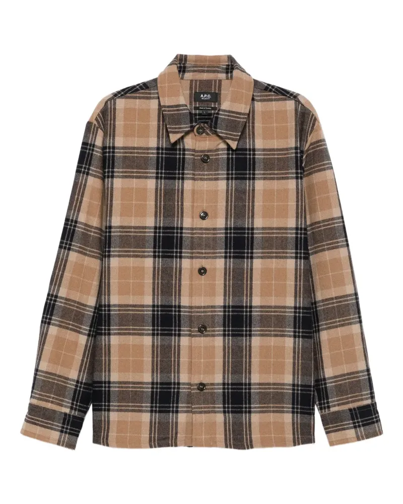 A.P.C. Hemd mit Karomuster - Blau Blau