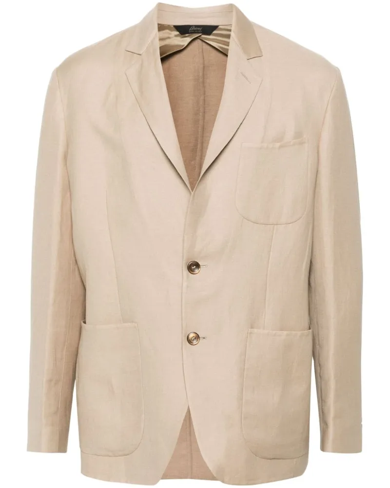 Brioni Einreihiger Blazer Nude