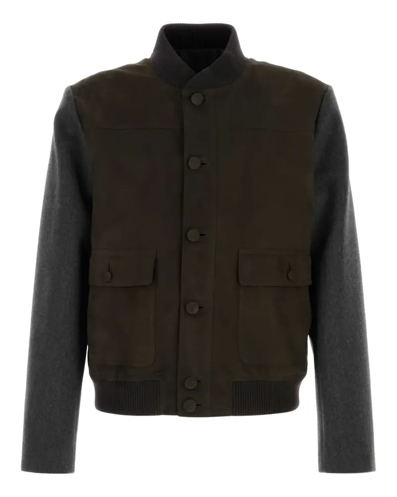 Fendi Zweifarbige Jacke mit Knöpfen - Braun Braun
