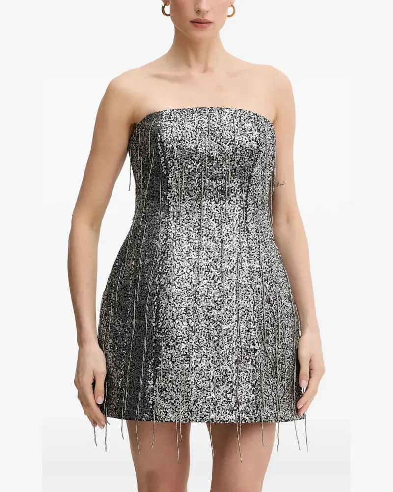 Bardot sequin-embellishment mini dress - Schwarz Schwarz
