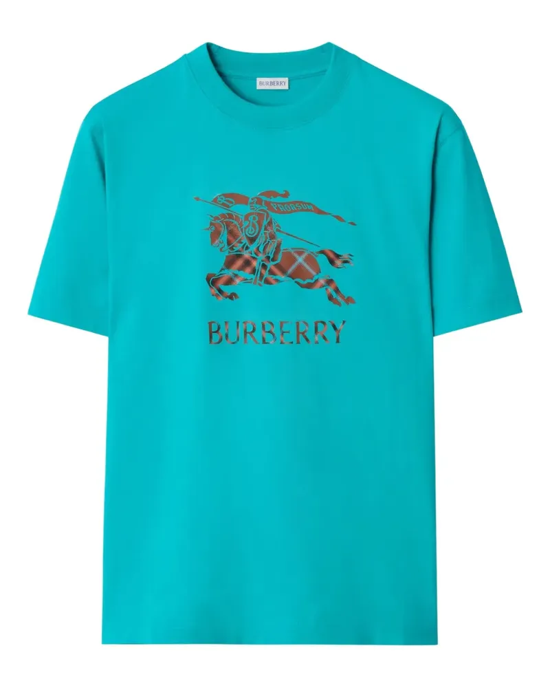 Burberry T-Shirt mit Reitsport-Logo - Blau Blau