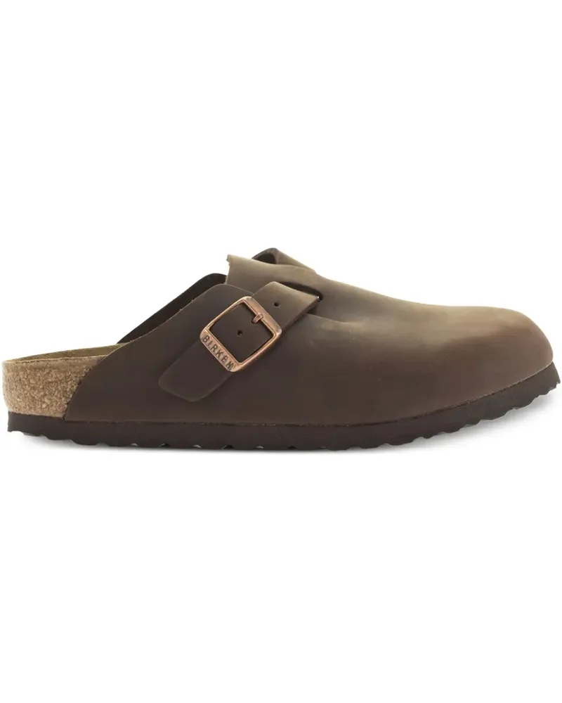 Birkenstock Boston Mules mit Schnalle - Braun Braun