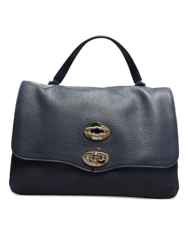 Zanellato Postina Clutch mit Doppelverschluss - Blau Blau
