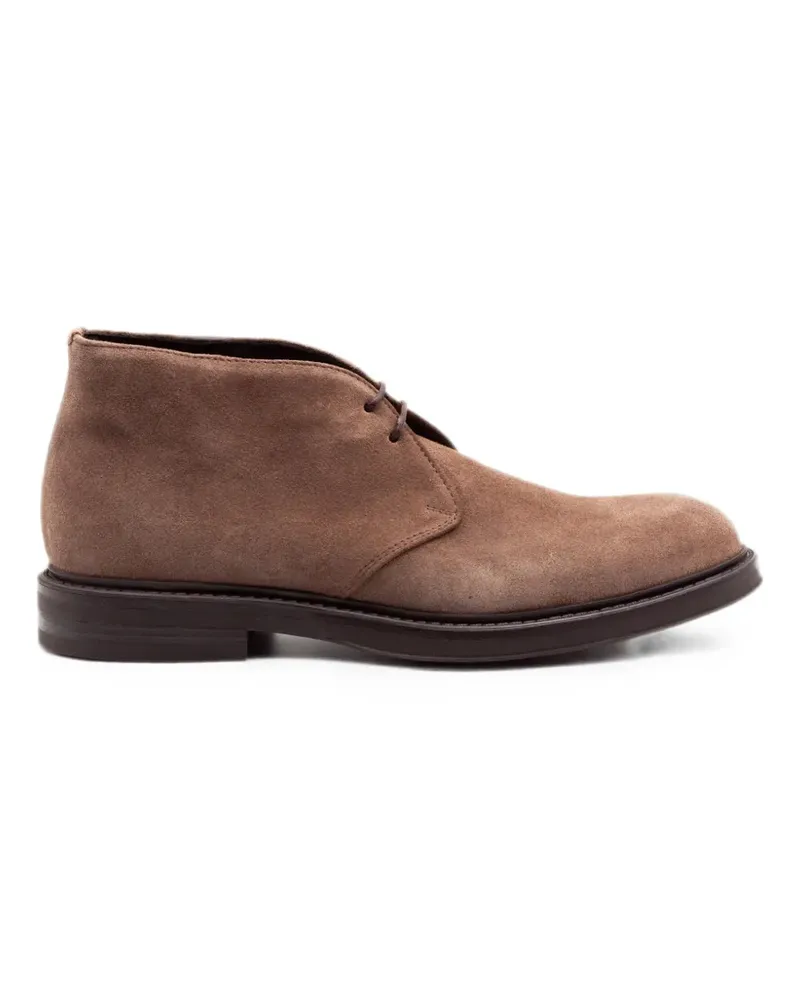 Green George suede lace-up ankle boots - Braun Braun