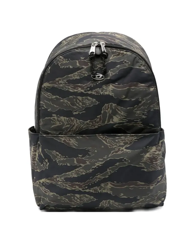 Diesel Rucksack mit Camouflagemuster - Grün Grün