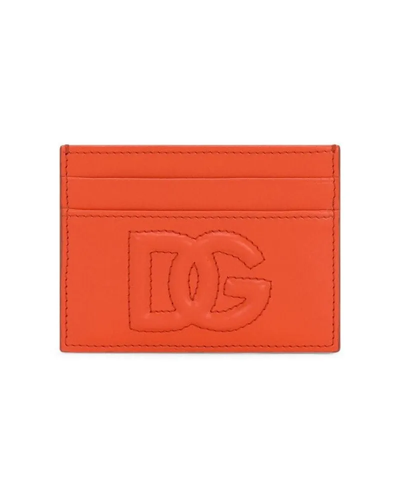 Dolce & Gabbana Kartenetui mit Logo-Prägung - Orange Orange