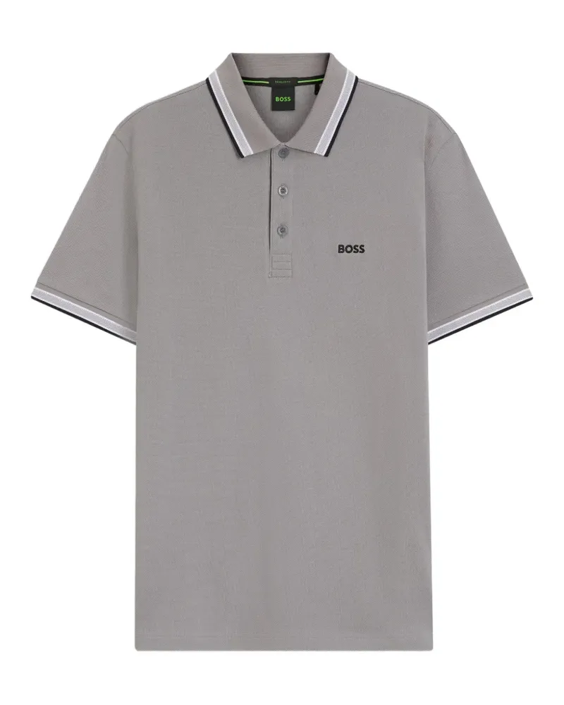 HUGO BOSS logo-embroidery polo shirt - Grau Grau