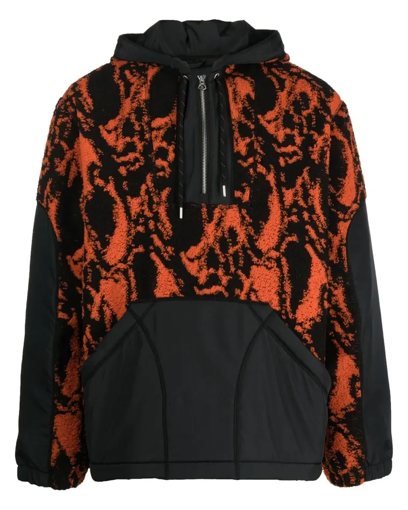 Wood Wood Fleecejacke mit kurzem Reißverschluss - Schwarz Schwarz