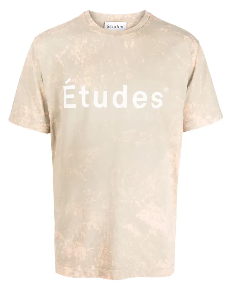 Études Studio T-Shirt mit Bleach-Effekt - Nude Nude