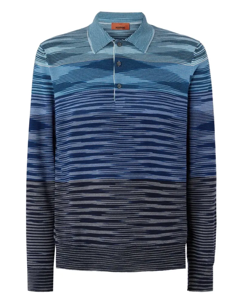 Missoni Gestreiftes Poloshirt - Blau Blau