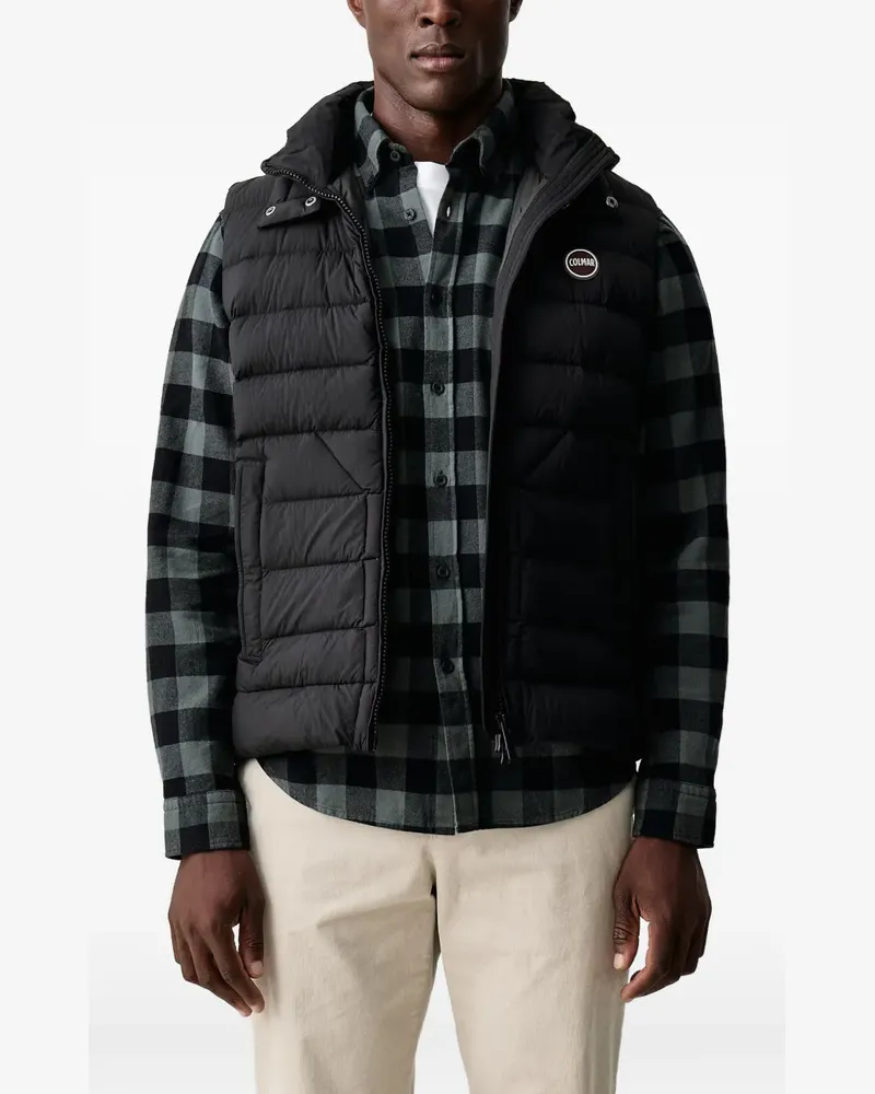 Colmar hooded quilted gilet - Schwarz Schwarz