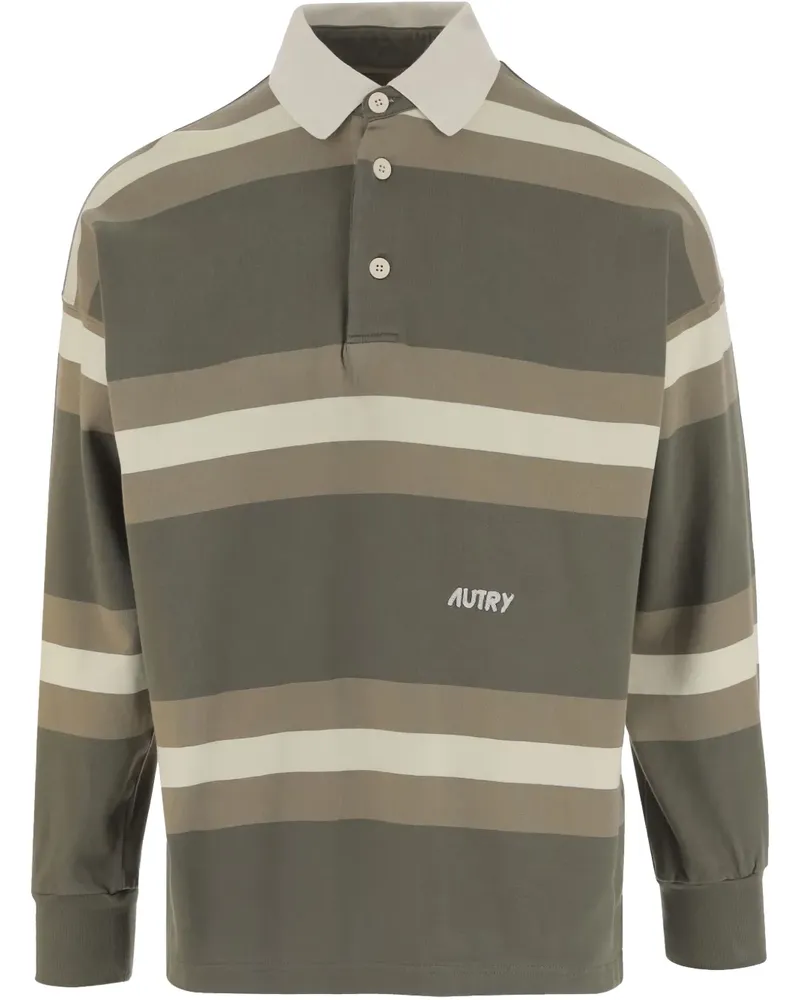 AUTRY Gestreiftes Poloshirt - Grün Grün